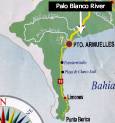 We were on Palo Blanco River.  Is just North of Puerto Armuelles, Panama