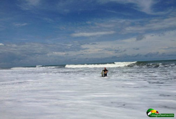 A great place to "old-guy" surf, as my husband (pictured) says
