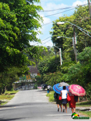 Street in San Vicente neighborhood of Puerto Armuelles, Panama