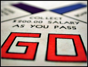Monopoly GO square, close up