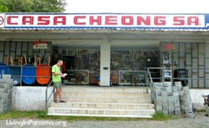 Front of hardware store, Casa Cheong
