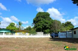 photo of flat property with houses and trees in distance