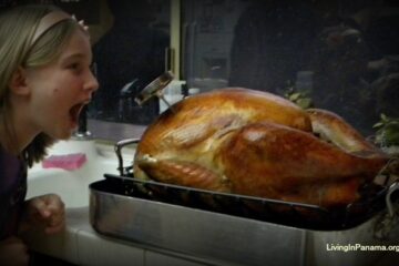 Little Girls Pretending to Eat A Whole Turkey In One Bite