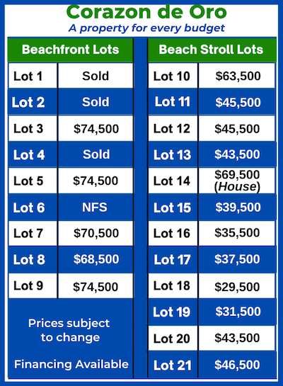 Corazon de Oro Property Prices