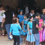 young kids on stage getting ready for performance