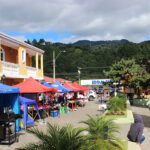 stalls set up by the square in Boquete