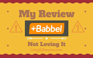 Image of a cracker on maroon background with text about Babbel