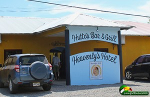 Street entrance to Heavenly's Hotel & Hutto's Bar & Grill