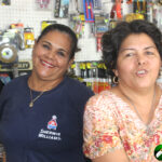 2 women workers at hardware store in Panama