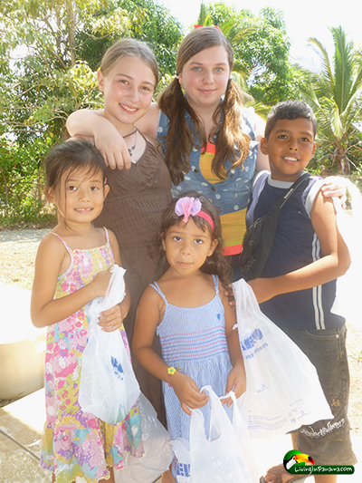 5 kids posing before going on Easter egg hunt