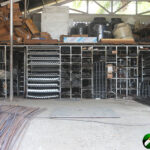 stock of rebar, zinc roof, angled metal and more