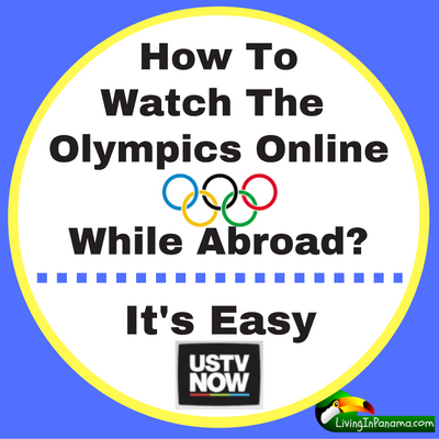 graphic about how to watch the Olympics on online while abroad