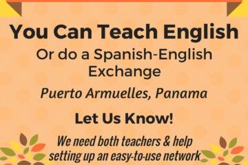 graphic about volunteering to teach English in Puerto Armuelles Panama