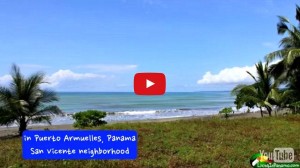 screenshot of video of Panama beach front property for sale