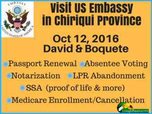 image with text about US Embassy visit to Chriqui province in Panama