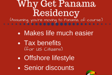 red background with text about why to get Panama residency