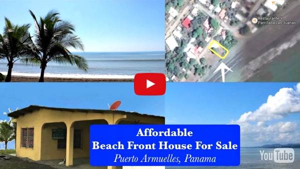 Affordable Beach Front House For Sale in Puerto Armuelles