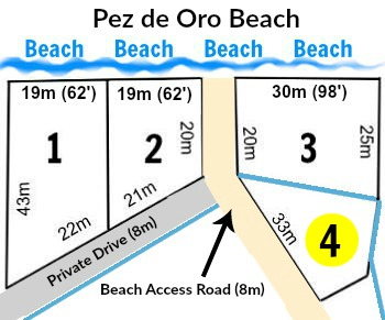 Graphic of a site plan of beach front and near beach property