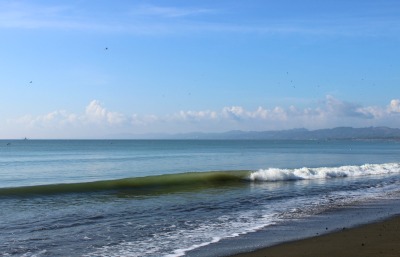 blue skies at the beach