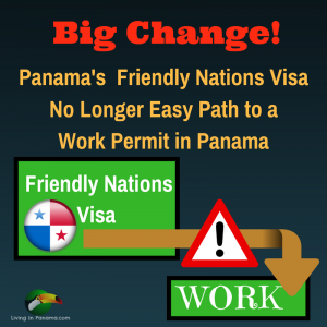 square graphic, dark bkground, with graphic and text about Panama work permit