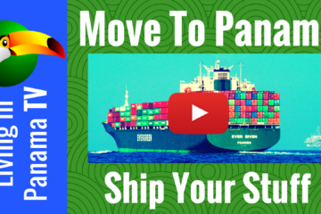 Thumbnail of video showing ship full of containers and text