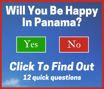 closeup photo of blue sky with text about happiness in Panama quiz