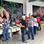 Lottery ticket vendors and others in Panama City, Panama