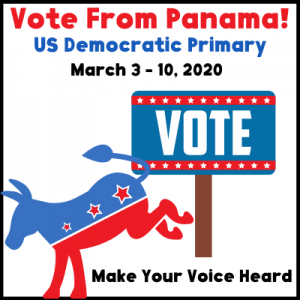 Inform about voting in 2020 US Democratic Primary as US Citizen in Panama
