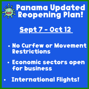 Announce that Panama reopens on Oct 12