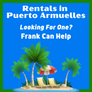 Graphic to state that Frank can help find rentals in Puerto Armuelles