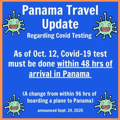Image about new covid test requirement for travel to Panama