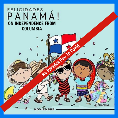 Image showing Panama Independence day celebration and that will be no parades in 2020 due to Covid