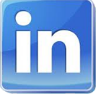 linkedin icon, white in on blue button